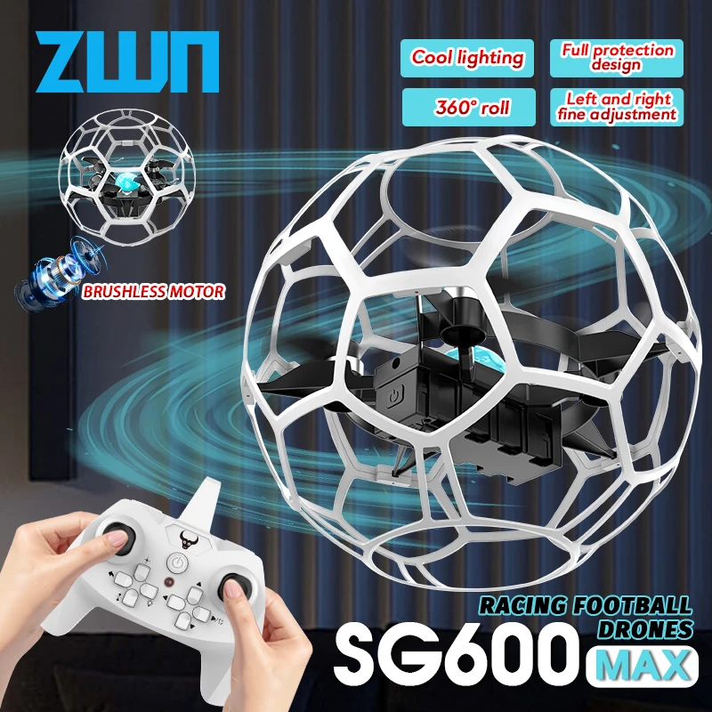SG600 MAX 2.4G RC Racing Football Drone 3D Full Protection Pressure Altitude Brushless Remote Control Quadcopter For Kid Adult