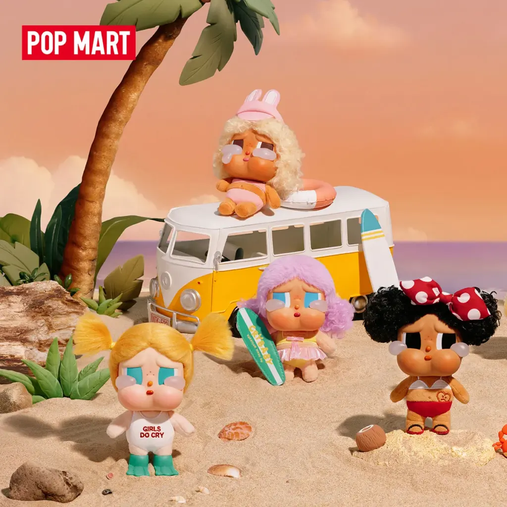 POP MART CRYBABY Vacation Mode On Series-Vinyl Plush Pendant Blind Box 1PC/6PCS Mystery Box
