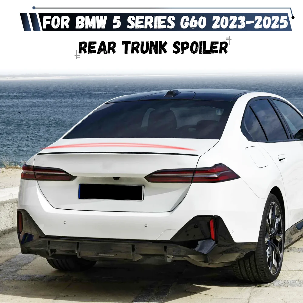 Rear Trunk Spoiler Wings Exterior Body Kits For BMW 5 Series G60 520d 520i 530i 530e 2023 2024 2025 Tail Fixed Wing Lip