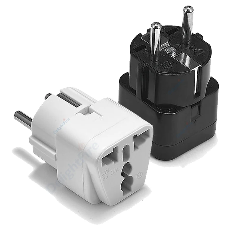 KR Plug Adapter Multifunction Universal AU UK US To EU Electrical Socket Type E/F France Spain Plug Travel Adapter AC Outlet