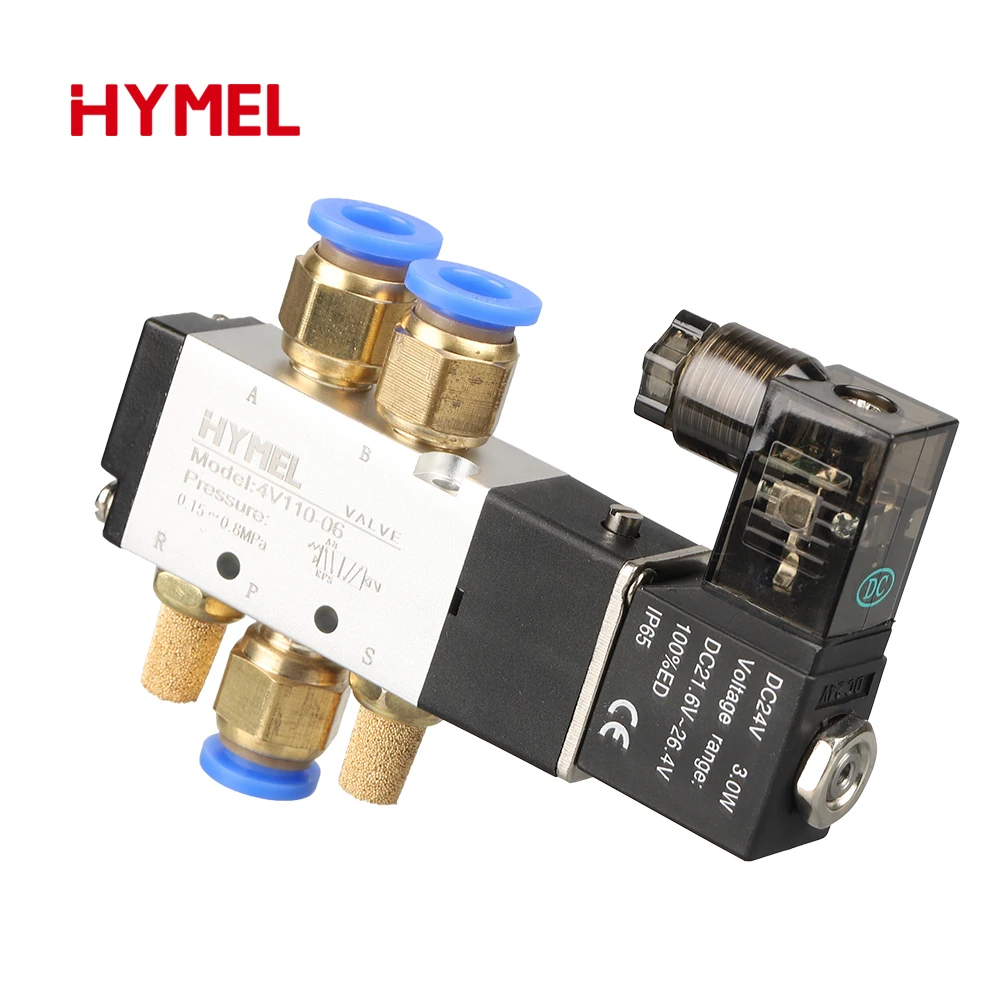 Solenoid Valve 4V110-06 12V 1/8" 3 Way Pneumatic Air Control Valve Electric Gas Magnetic Valve Alumium Body