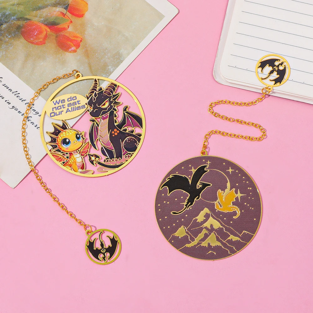 Fantasy Fourth Wing Dragon Metal Bookmarks Dragon Lovers Fanfic Reading Accessories Fantasy Gifts For Women Readers