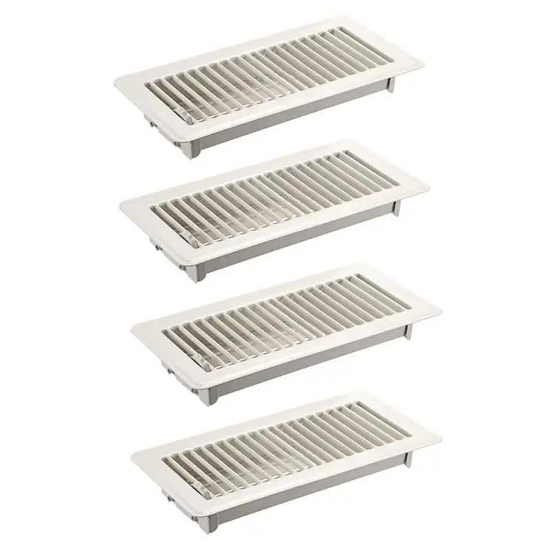 ABUP-Walkable Floor Vent Covers, Floor Register 4-Pack Adjustable 4X10 Air Vent For Home Floor Grates