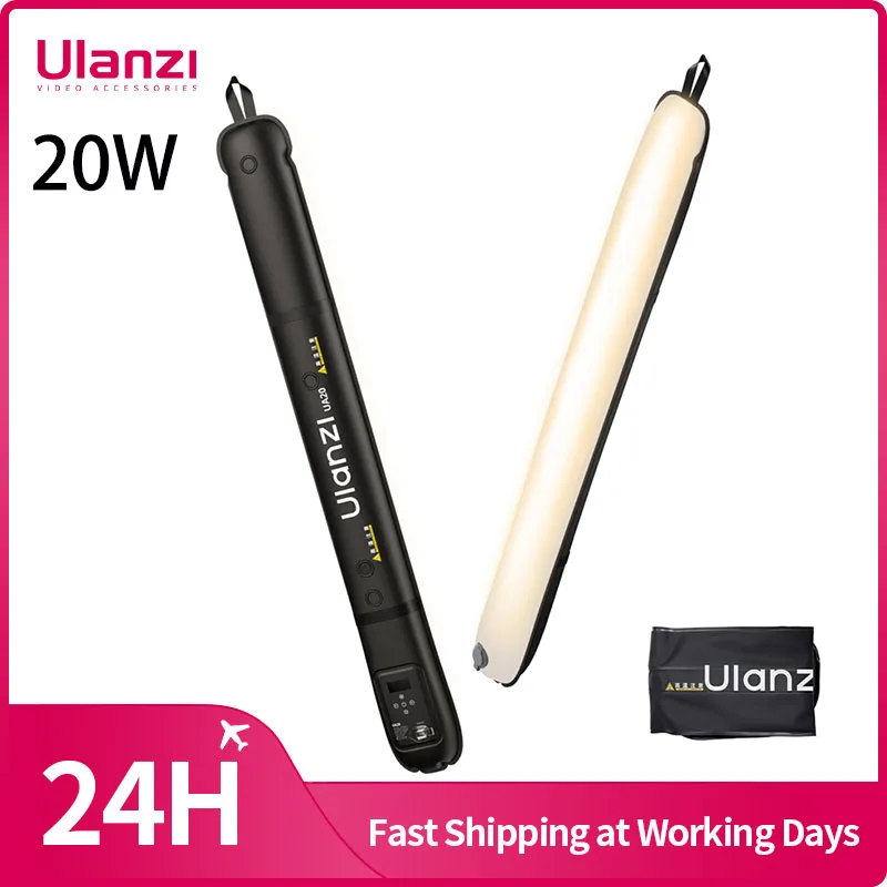 Ulanzi UA20 20W Portable Air Tube Light Foldable Bi-color Fill Light for Live-streaming Outdoor Fill Light Air Tube Light