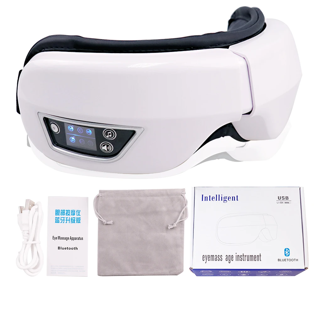 6D Smart Vibration Eye Massager Airbag Compress Eye Care Instrument Bluetooth Music Eye Massage Sleepping Mask Eye Relax Fatigue