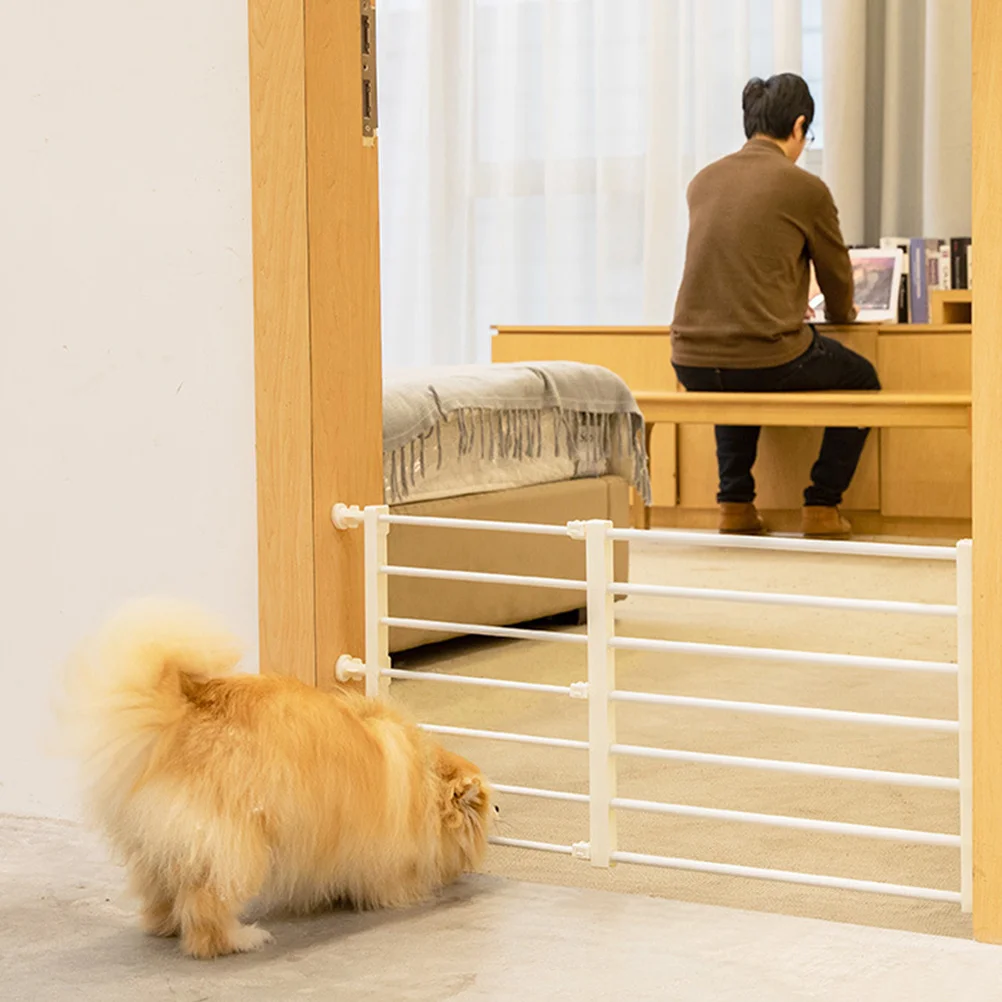 Pet Fence White 24cm High 47-83cm Wide Baby Gate for Doorways Stairs Kids Fence Indoor Outdoor Pet Gate Extra Wide