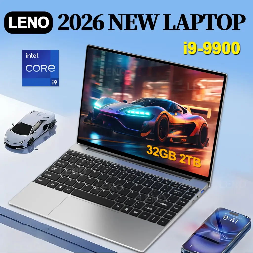 LENO 2026 NEW 14.1" Laptop Intel Core i9-9900 32GB 2TB Gaming Computer PC Windows11 Gamer office Ultra Slim Notebook 1920*1080