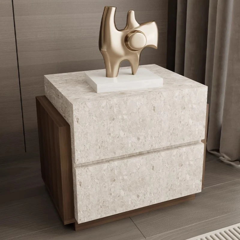 Italian Modern Nightstand Nordic Storage Drawer Aesthetic Bedside Table Luxury Simple Mesa De Cabeceira Bedroom Furniture