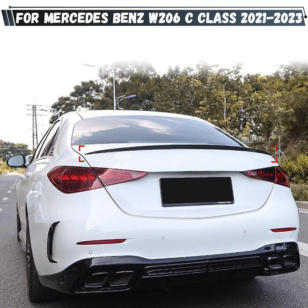 Rear Trunk Spoiler For Mercedes Benz W206 C Class C200 C260 C300 2021-2023 Tail Wing Spoiler Tuning Accessories Decoration