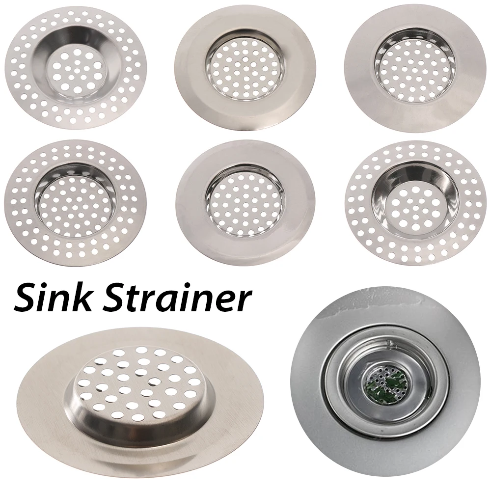 1PC Mesh Trap Sink Strainer Stainless Steel Drain Filter Anti Clog Shower Sewer Hair Clean Up Kitchen Bathroom Useful Accessory