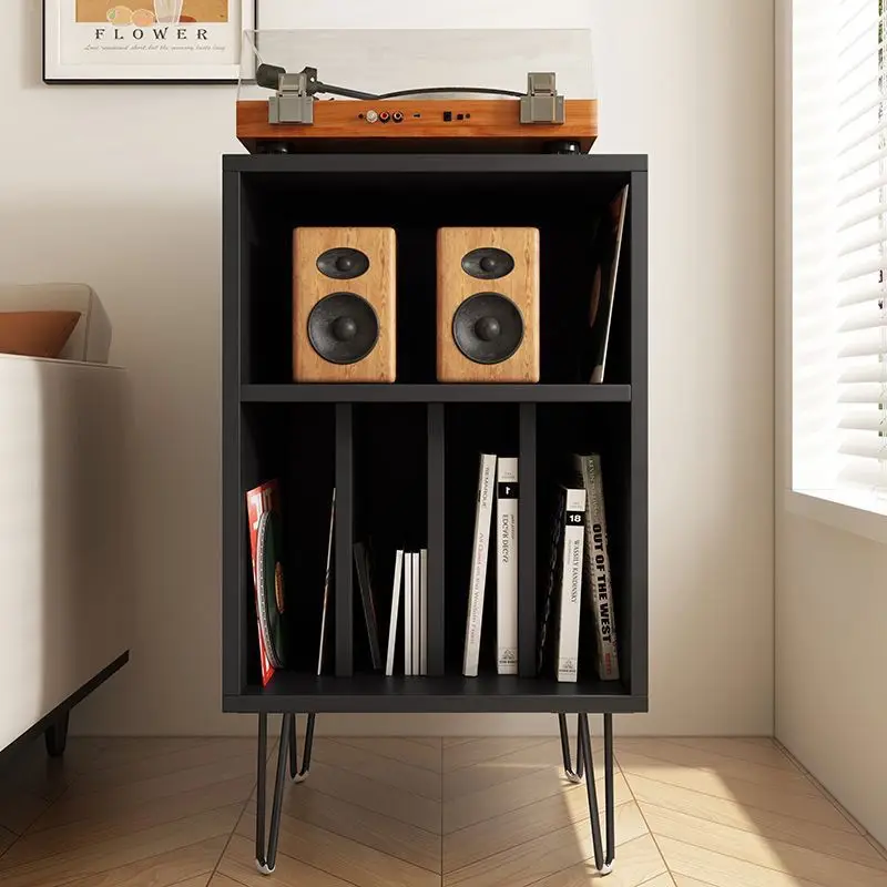 Shelf Vinyl Record Player Cabinet Storage Rack Storage CD Audio Display Rack Display Magazine Cabinet