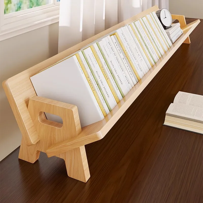 CD Rack Wooden CD Storage Organizer Desktop Display Rack for DVDs and Vinyl Records Space Saving Design Furniture Household