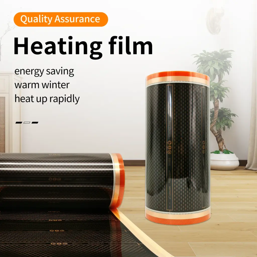 Minco Heat New Orange Save Energy 50cm Width AC 220V 150w/m2 0.25~3.75㎡ Infrared Graphene Underfloor Heating PTC Heating Film