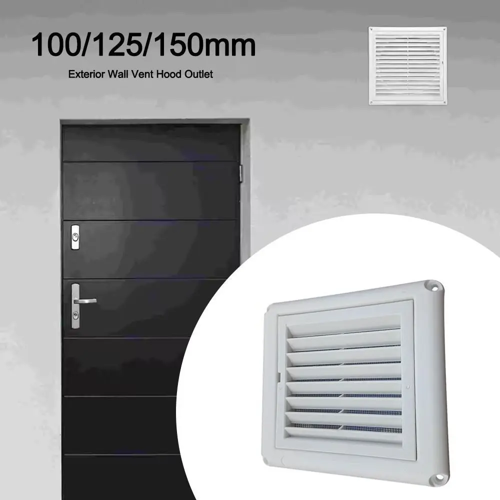 With Flaps Air Vent Grille Ventilation Cover 150*150mm/200*200mm Louver Vent Heating Cooling Vents Plate PP