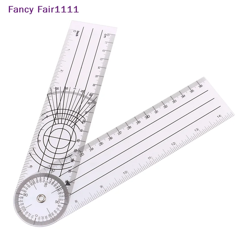 New 1PC Multi-Ruler Goniometer Angle Medical Spinal Ruler 360 Degree Measuring Tool