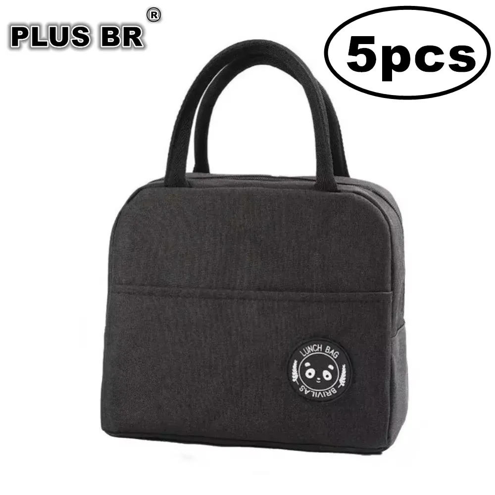 5pcs Insulated Lunch Bag Insulation Bento Pack Aluminum Foil Rice Bag Meal Pack Ice Pack Student Bento Lunch Handbag Insulation