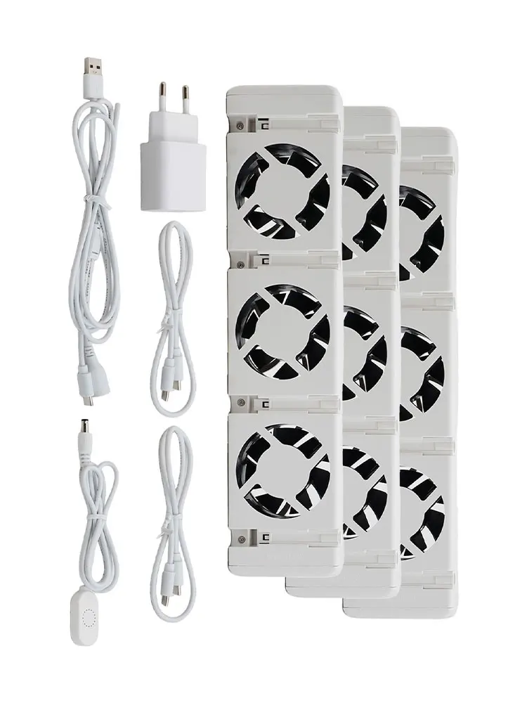 3-Fan Home Radiator Magnetic Cooling Fan Fireplace Fan Increased Air Circulation And Improved Heat Distribution