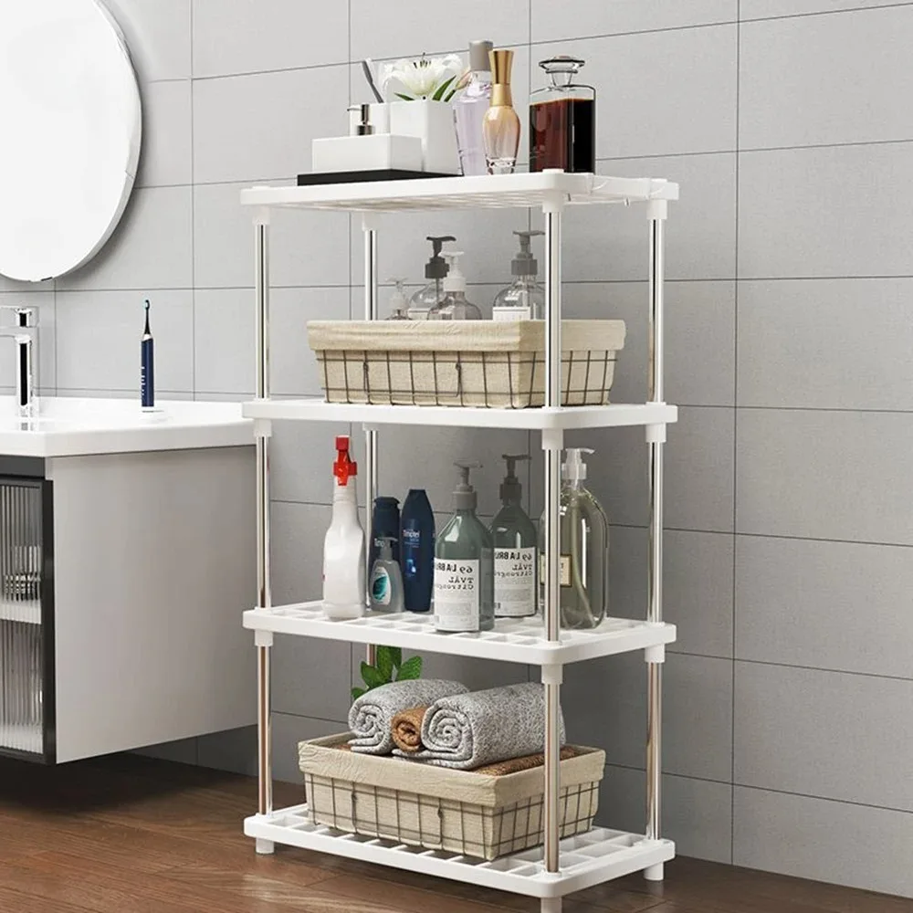 1PC Multi-Level Storage Rack For Kitchen And Bathroom, Snack Storage Rack For Floor In The Living Area