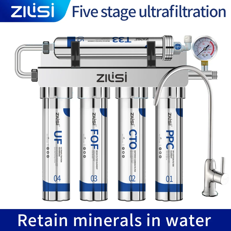 5 stage Ultrafiltration Water Purifier Household Direct Drinking Water Purifier TapWater Filter PH75 retains mineral water