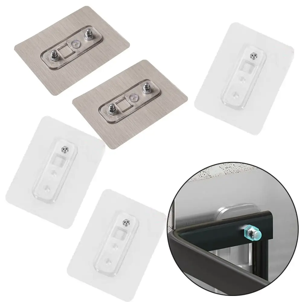 6pcs/set Punch-free Screws Strong Self-adhesive Suction Cup Sucker Wall Hooks Hanger for Kitchen Bathroom Tools