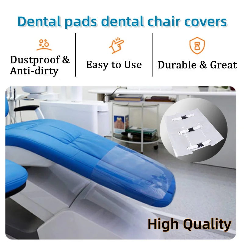 Transparent Dental Pad/Dental Chair Cover/Transparent Dental Chair Pad Feet Dust Cover/Elastic Bands Clinic Supply