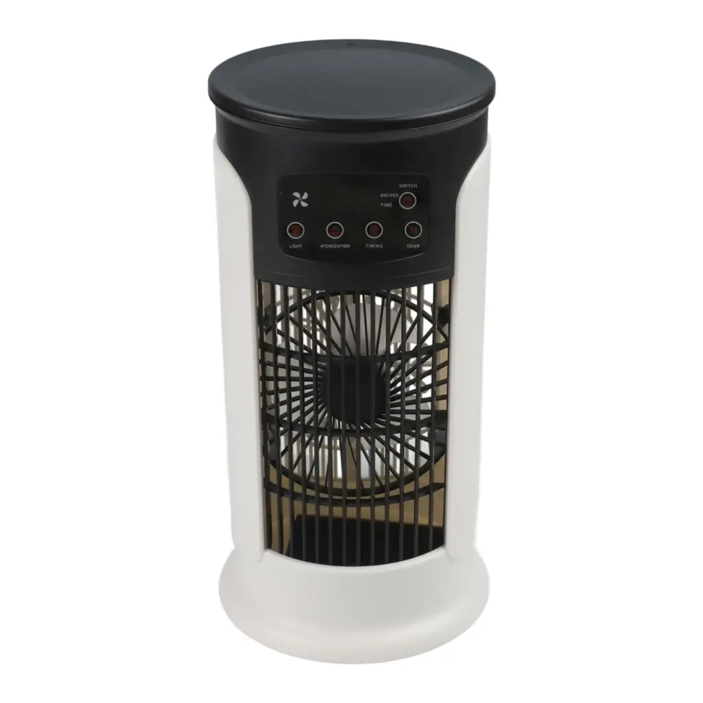White Cooling Fan Timer Function Air Conditioning Fan Adjustable Speed Fan Adjustable Airflow Efficient Atomization