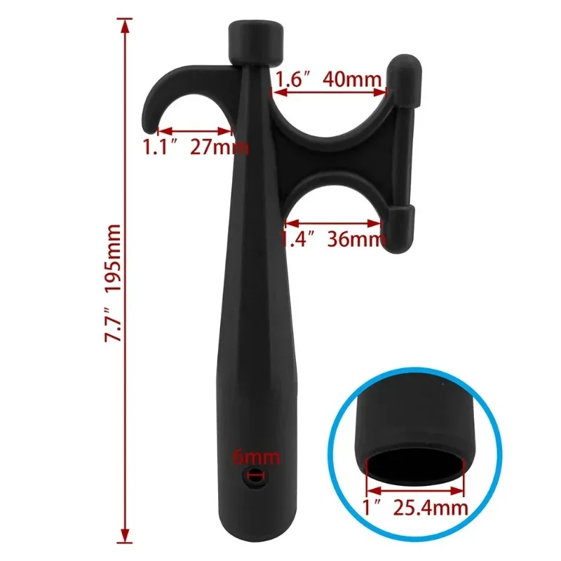 Nylon Mooring Boat Hook Head Replacement Top, Corrosion Resistant Hook End for Yacht Kayak Dinghy Boat Docking Accessories​