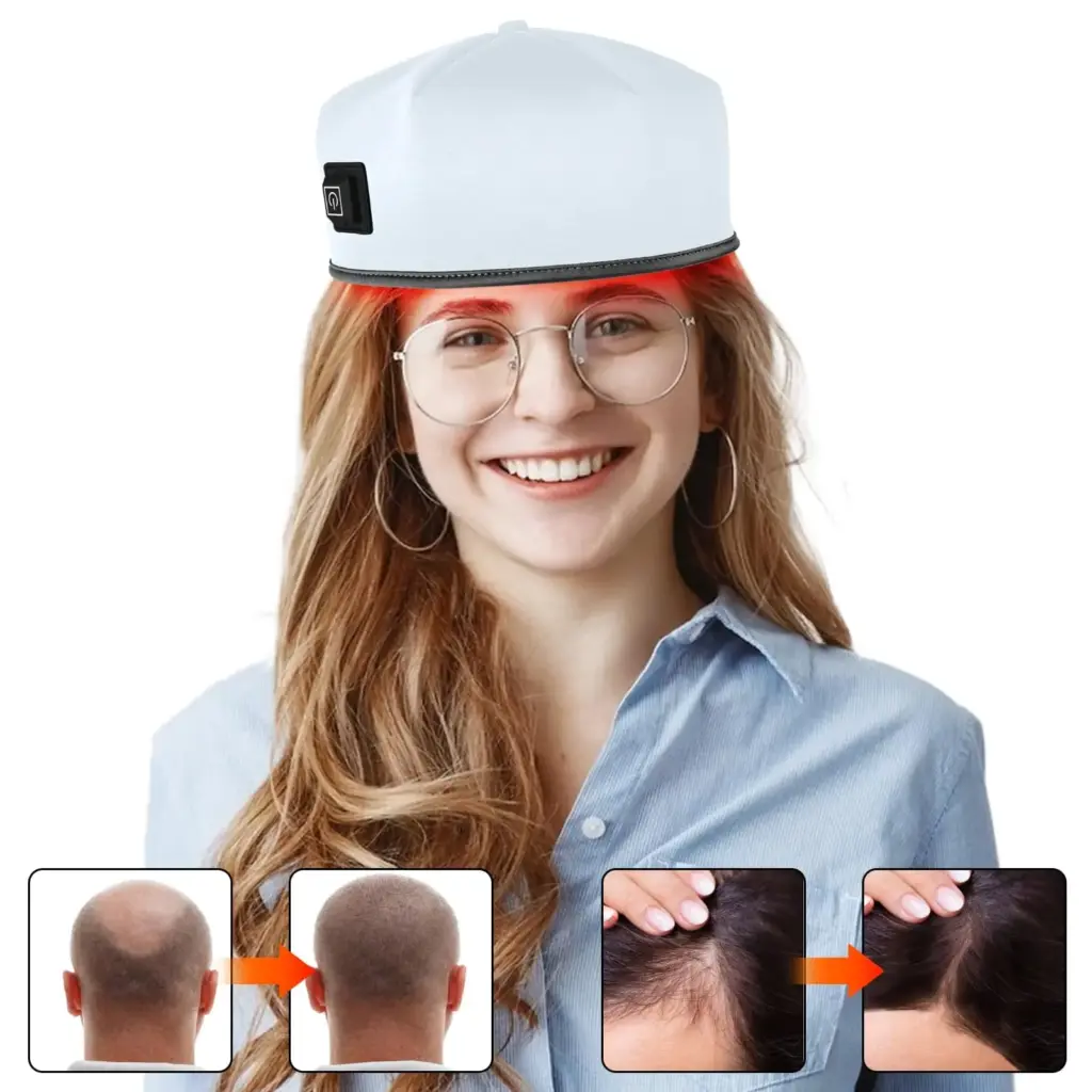 Red Light Therapy Device Treatment Hat Near Infrared LED Helmet for Hair growth Cap Prevant Loss Relief Scalp Head Relaxation