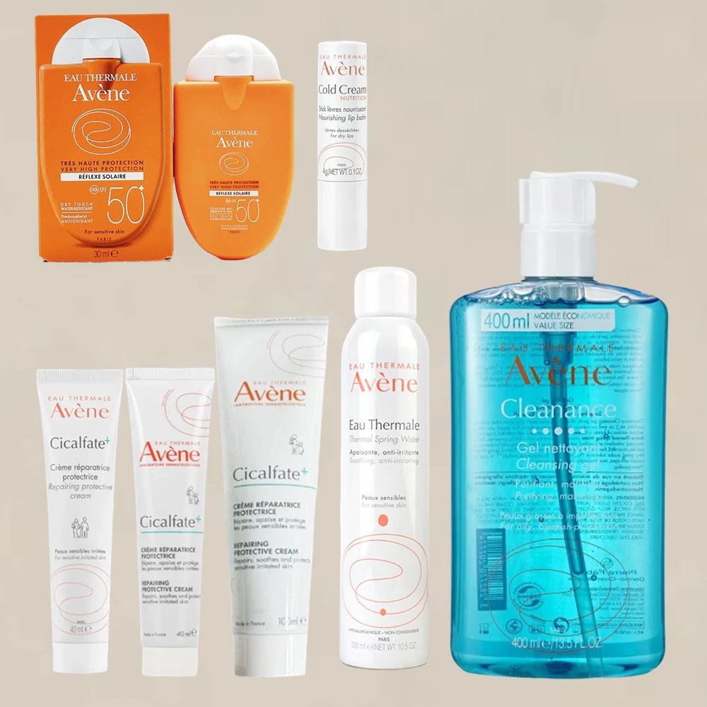 Avene SPF50+ PA++++ Sunscreen Deep Cleansing Facial Cleanser Removes Face Dirt Moisturizing Gel Whitening Cold Cream Skin Care