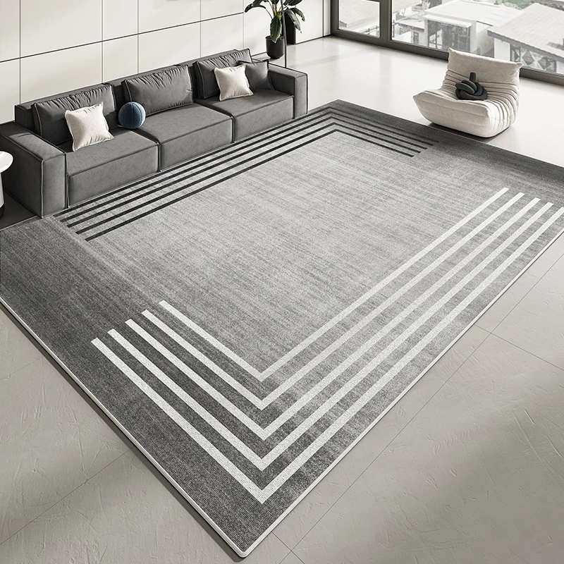 VIKAMA Modern Minimalist Carpet, Stain-Resistant And Easy-To-Clean Living Room Floor Mat, Bedroom Carpet For Home Decoration