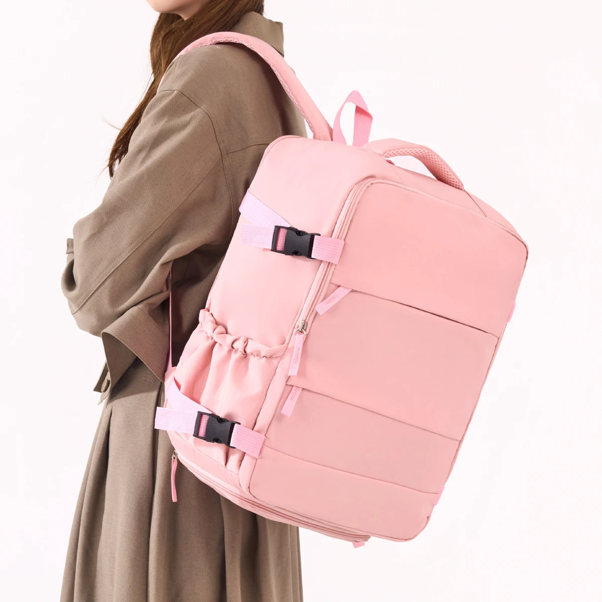 Cross-Border Travel Backpack for Men and Women, Large Capacity Shoe Compartment Luggage Bag, Computer Business Bag, Student School Bag, Commuting Bag