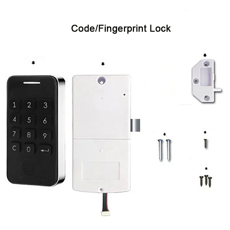 Digital Fingerprint Electronic Drawer Lock Pushbutton Keypad Punlic Mode For Gym Temporary storage Baggage locker