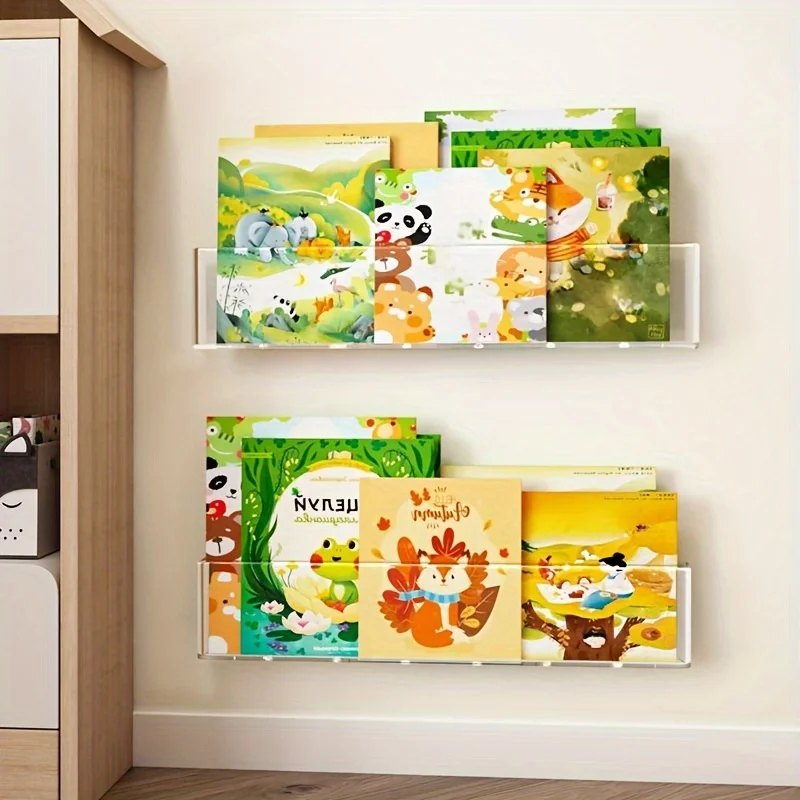 Organizer Picture Book Display Cabinet Bookshelf Children's Wall Behind the Door Reading Magazine Storage Wall Hanging Bookshelf