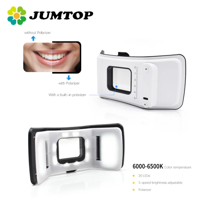 JUMTOP Intraoral Dental Photography Light 6000-6500K Color Temperature Dentist Flash Light Oral Filling Lamp