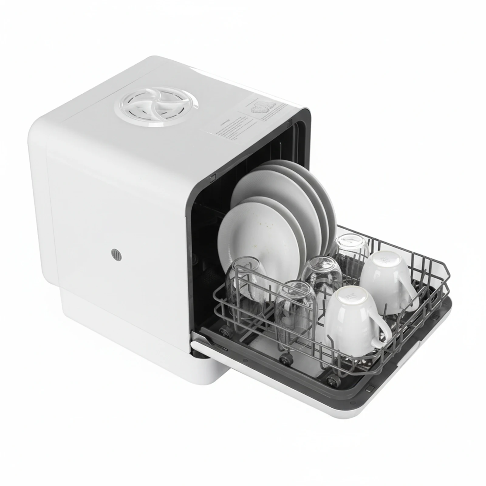 Countertop Dishwasher No Hookup Needed Portable Dishwasher 360° Dual Spray High-Temp& Air-Dry Function for Apartments& RVs