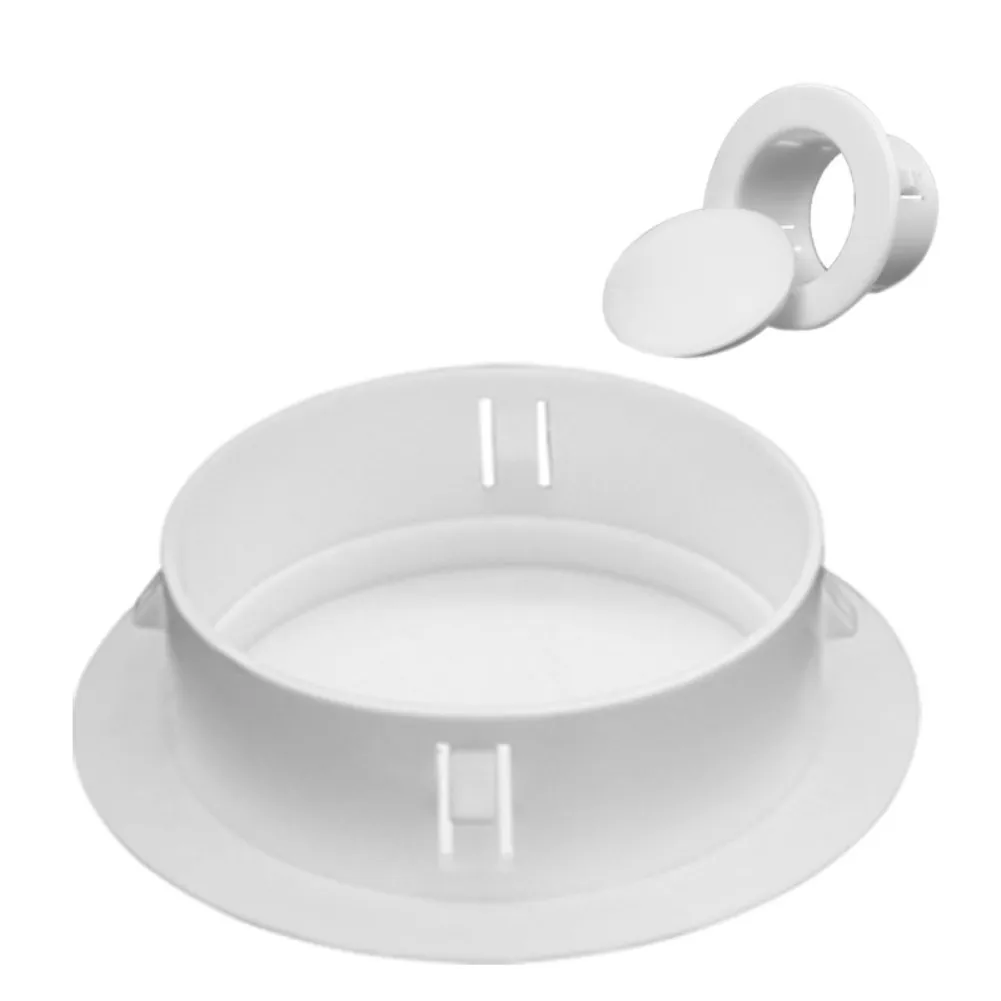 Plastic Wall Vent Cover For Air Conditioning Holes, 40-150mm Round Mesh Protector, Easy Install For Indoor Outdoor Use, White