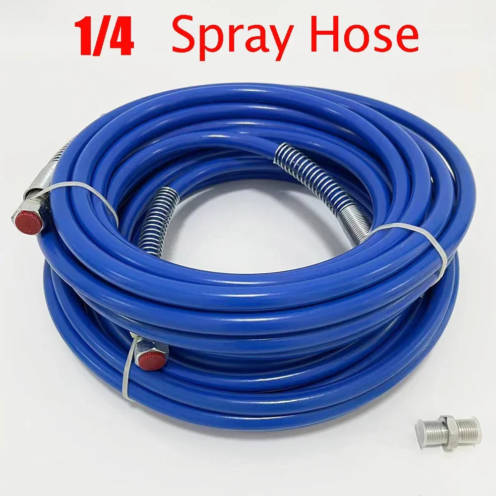 1/4 Airless Paint Spray Hose Upgraded Thickened Woven Fiber Layer High Pressure Flexible Fiber Nylon Tube For Sprayer Gun Pipe