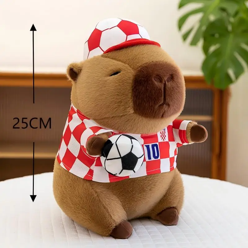 Cute Plush Capybara Plush Toy Keychain Hoodie Stuffed Animals Doll Pendant Backpacks Hangings Capybara Ornaments Decoration