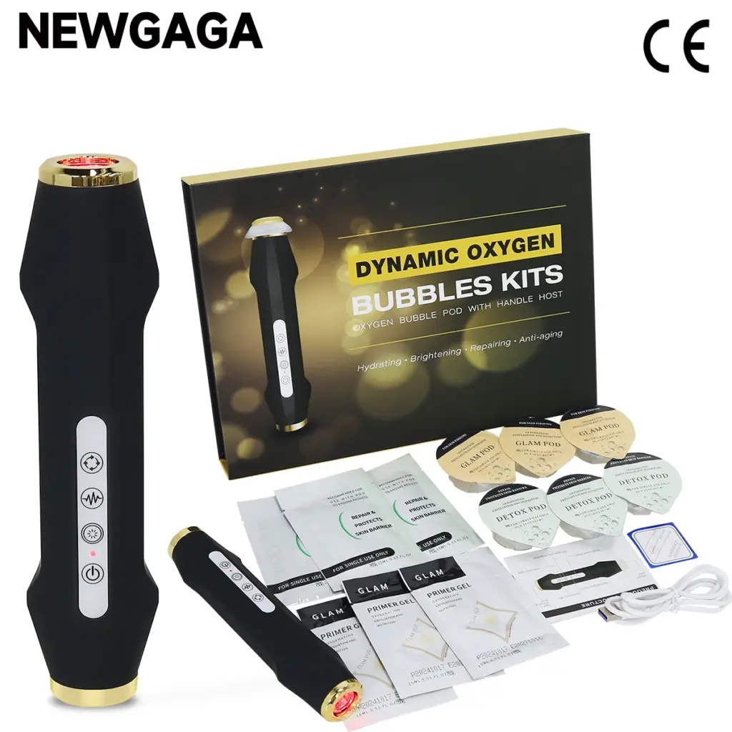 NEWGAGA Facial CO2 Oxygen Bubble Machine Oxygen Jet Spa Capsule Serum Gel Facial Massage Exfoliate Rejuvenation Beauty Device