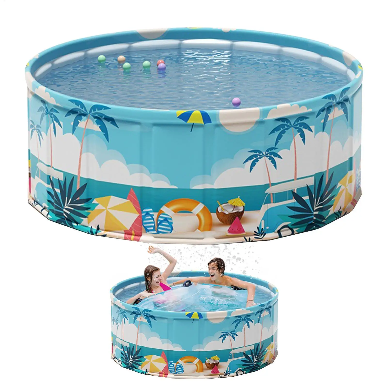 90/120/160cm Foldable Kids Pool Wading Pool Kids Swimming Pool Baby Framed Pools Pet Bath kid Basin Pet Pool Dog Bathing Tub
