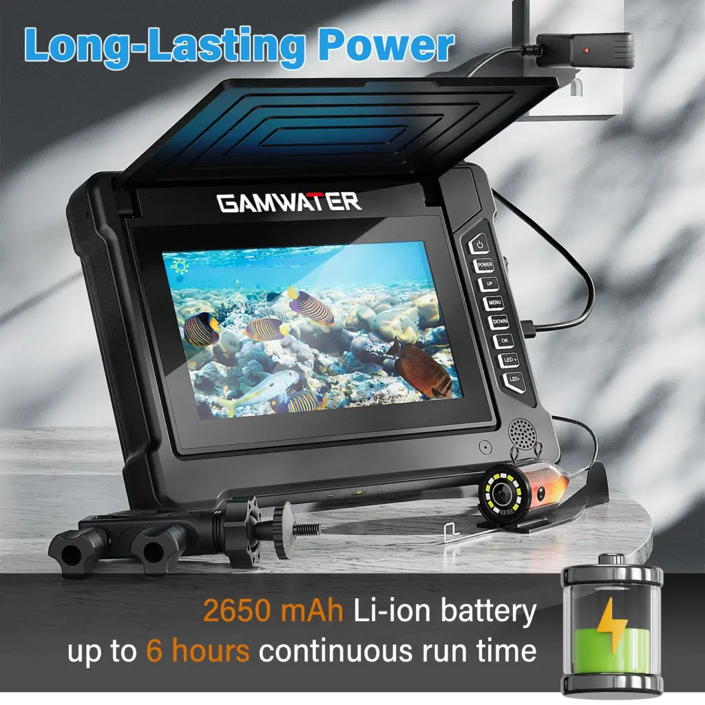 Fish Finder Underwater Fishing Camera 7" Inch 1200TVL 6pcs White LEDs+6pcs Infrared Lamp For Ice/Sea/River Fishing