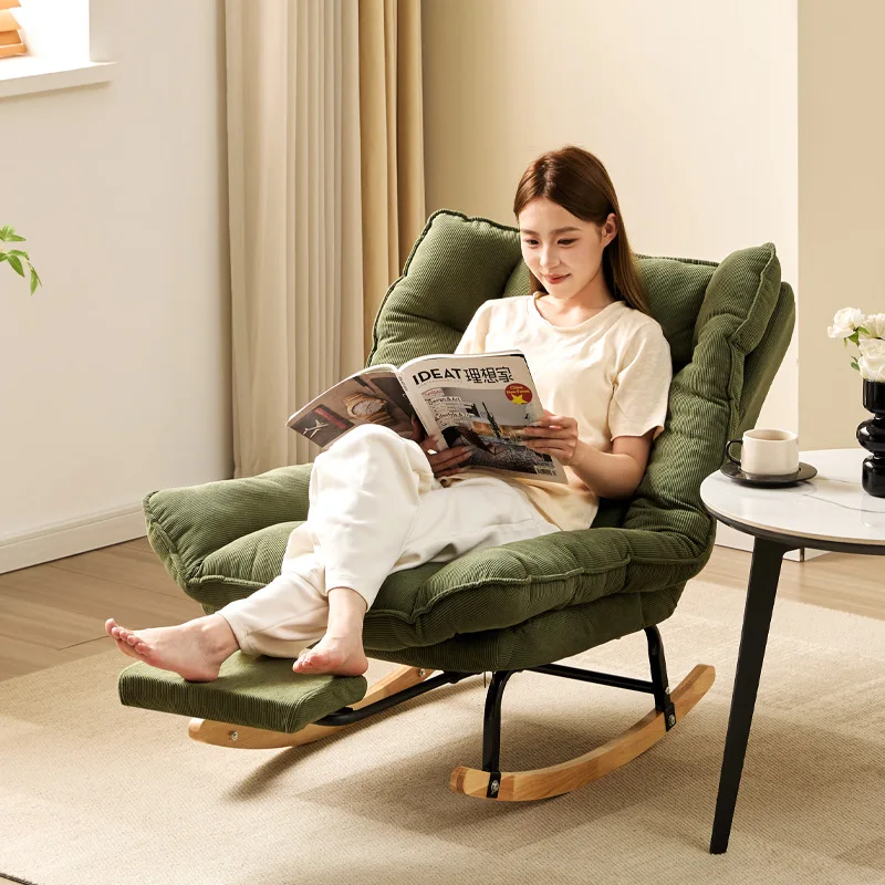 Modern Single-Person Sofa Chair Lounge Rocking Chair Recliner Living Room Balcony Relaxation with Contemporary Design