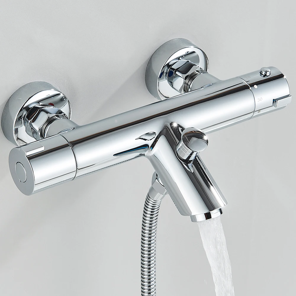 Thermostatic Shower Faucets Set Bathroom Thermostatic Mixer Tap Bathroom Mixer Mixing Valve Bathtub Faucet