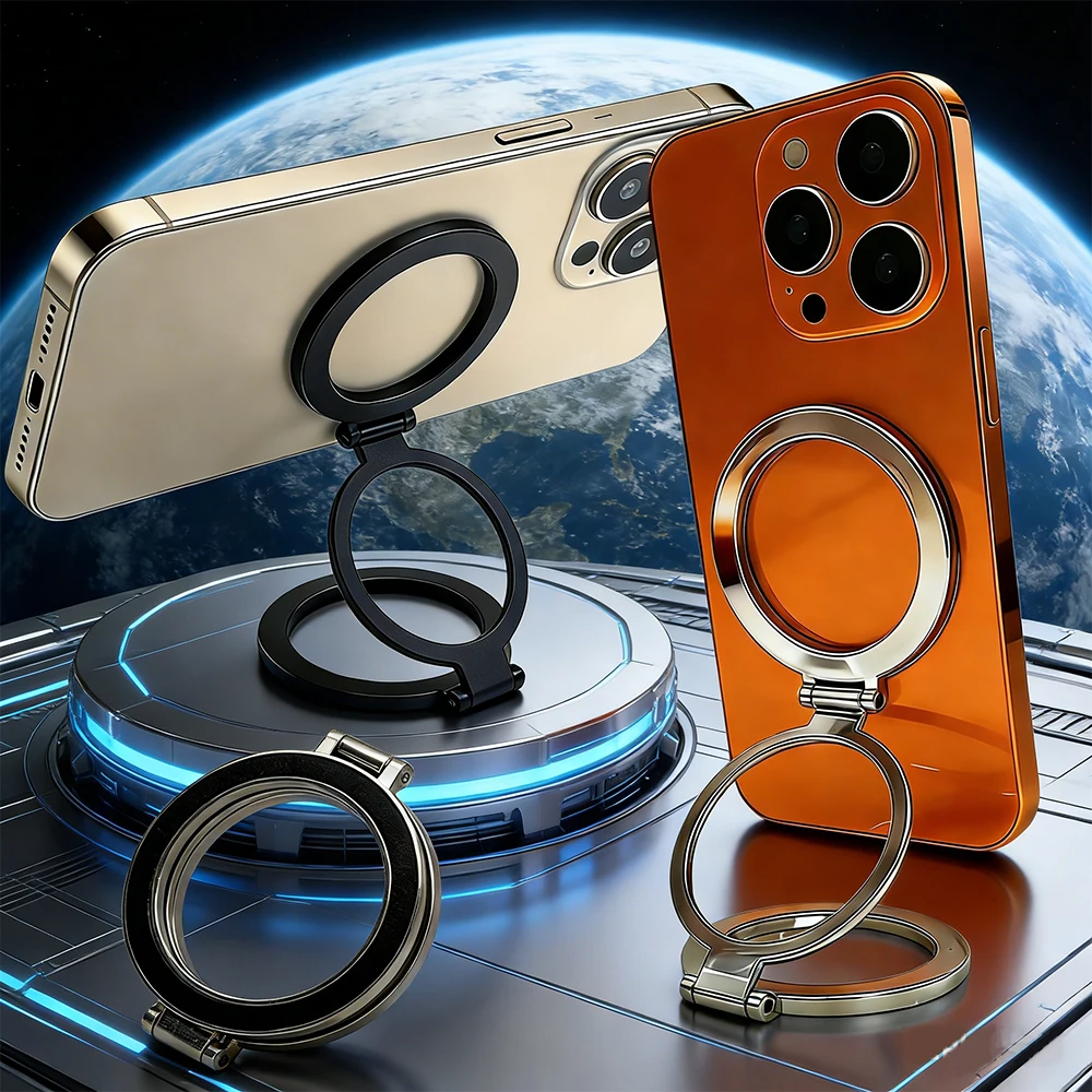 Stand For Tablet Magnetic Ring Phone 3 Sections Double Sided Magnetic Suction 1Pcs Handphone Popsocket Magsafe Holder Double Sid