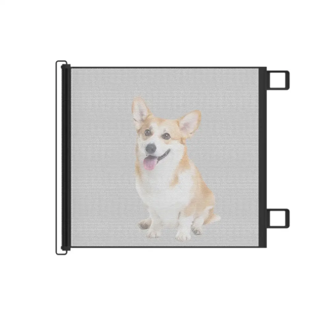 Retractable Dog Gate Retractable Pet Gates for Dogs Stair Door Partition Childproof Net Cat Baffle No-Drill for Deck Kitchen