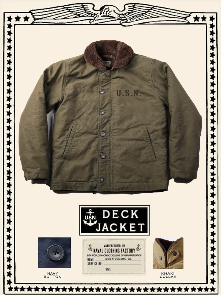 Thiened Woolen Navy Jaet NonSto Classic NDE De Coat American Retro Sle Winter Faion Urban Men's Coat