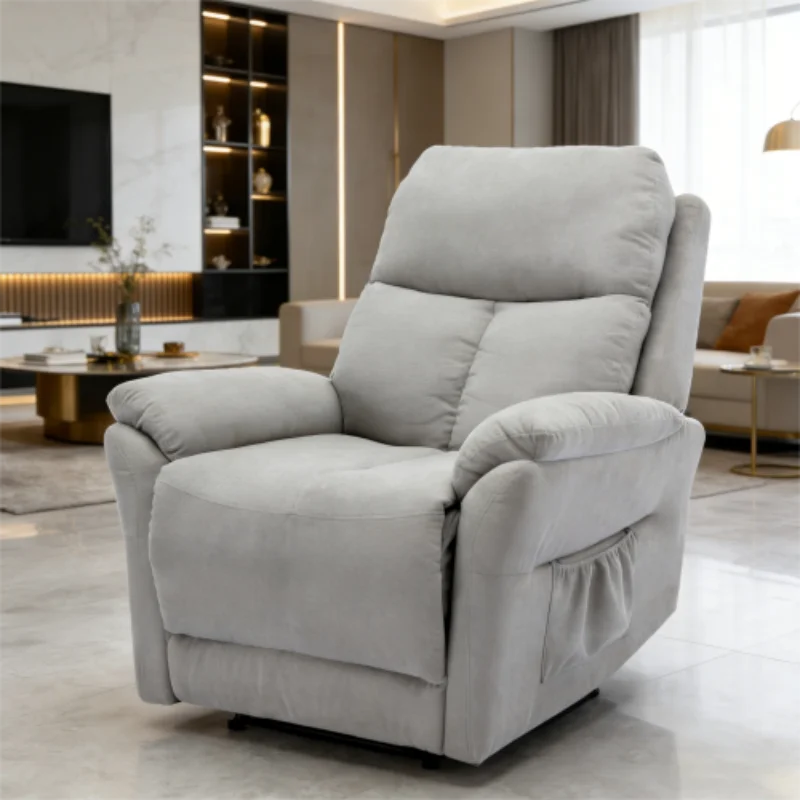 Recliner chair, Armchair,Single Sofa, Lounge Seating,Fabric Upholstered Chair with Side Pockets,Adjustable Legrest and Backrest
