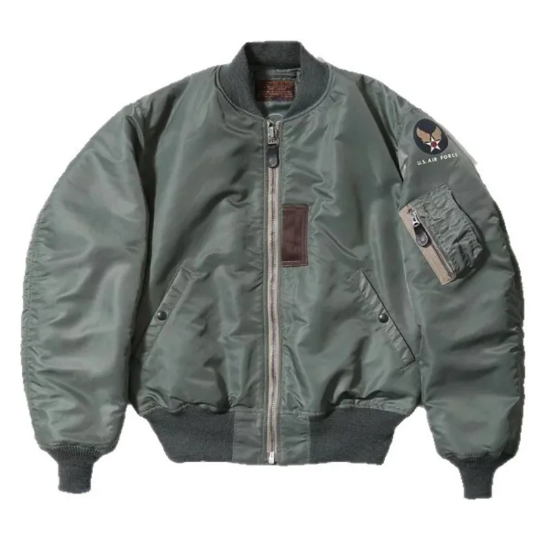 WII USAF William Gibson 2026 MA-1 Sage Green Winter Coat Pilot Nylon VTG Padded L2B Vintage JAPAN Bomber Flight Jacket For Men