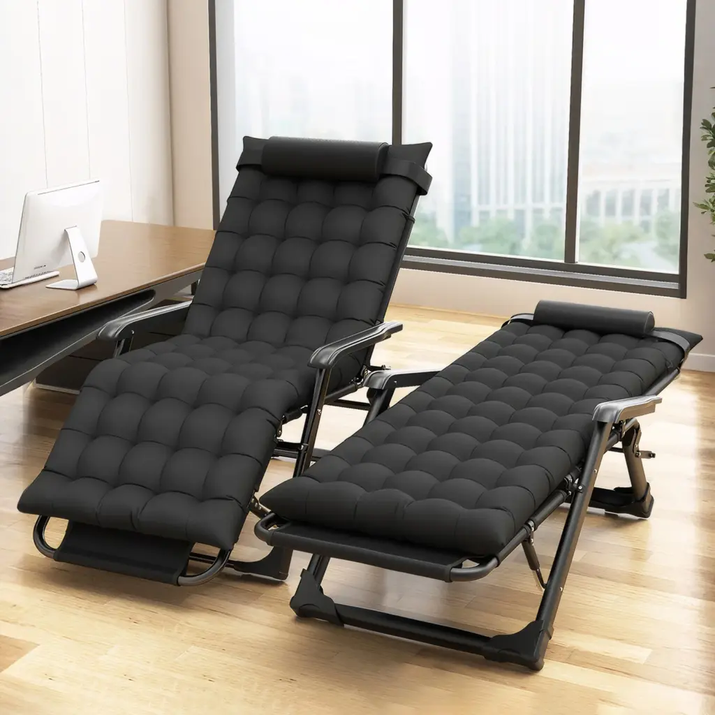 Folding Adjustable Zero Gravity Chair,with Removable Cushion Reclining Lounge Chair 2-in-1 Seat And Lounger Chair for Outdoor