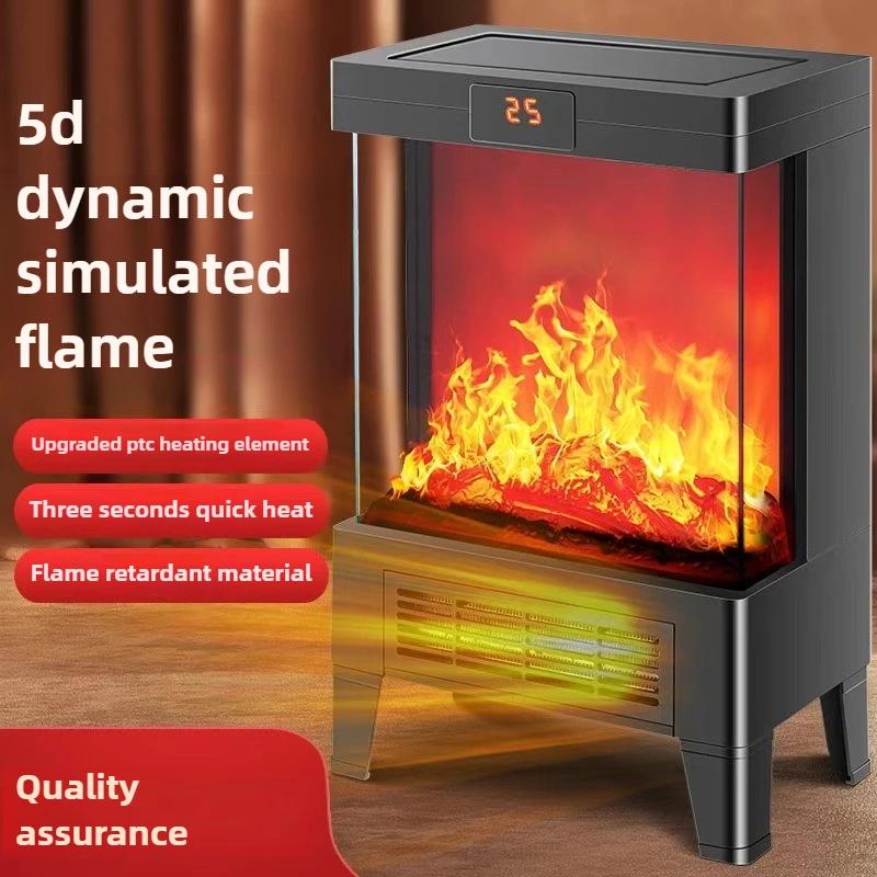 Simulated Flame Fireplace, Household Heater, Energy-saving and Power-saving Stove, Stove Table Heater Three Second Rapid Heating
